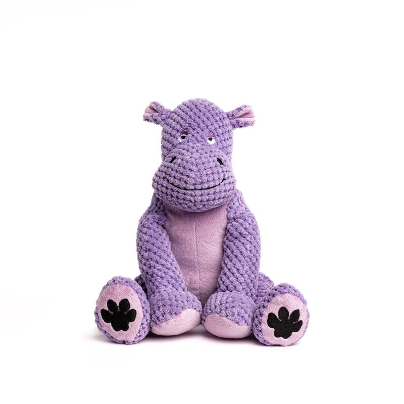fabdog Floppies Plush Dog Toy - Cute & Durable Squeaky Dog Toys - Squeak Toy for Puppies and All Breeds | Ideal Pet Gift| Small Hippo - Image 1